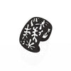 CORAL cutout CUFF bracelet inspired by artist Henri Matisse.  Color is  BLACK.  Measures 1.5 inches wide.  ONE SIZE fits most .  Made of lightweight nylon