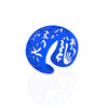 CORAL cutout CUFF bracelet inspired by artist Henri Matisse.  Color is  BLUE.  Measures 1.5 inches wide.  ONE SIZE fits most .  Made of lightweight nylon