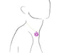 MATISSE.cutout  CORAL pendant  STYLE:  2  with 14/20 goldfill studs along shape  COLOR:  purple    MATERIAL:  3D printed Nylon  ARTIST:  Ree Gallagher, USA