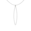 OVAL pendant  MEDIUM ( 2inches long)  with  sterling silver studs along shape  COLOR: white   MATERIAL: 3D printed Nylon  ARTIST: Ree Gallagher, USA