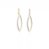 OVAL earrings  SIZE:  SMALL  ( 1.25 inches long)  with  14/20  goldfill  studs along shape  COLOR:   white   MATERIAL: 3D printed Nylon  ARTIST: Ree Gallagher, USA