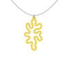 MATISSE.cutout  CORAL pendant  STYLE:  1  with sterling silver  studs along shape  COLOR:  white   MATERIAL:  3D printed Nylon  ARTIST:  Ree Gallagher