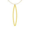OVAL pendant  LARGE  ( 2.75 inches long)  with  14/20  Goldfill  studs along shape  COLOR: yellow  MATERIAL: 3D printed Nylon  ARTIST: Ree Gallagher, USA